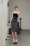 Swaying/Knit cashmere skirt SW23SS3B35 Deep gray